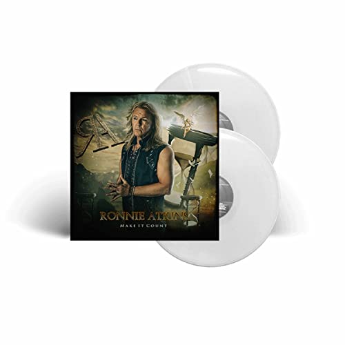Ronnie Atkins Make It Count album cover with two white vinyl records behind it.