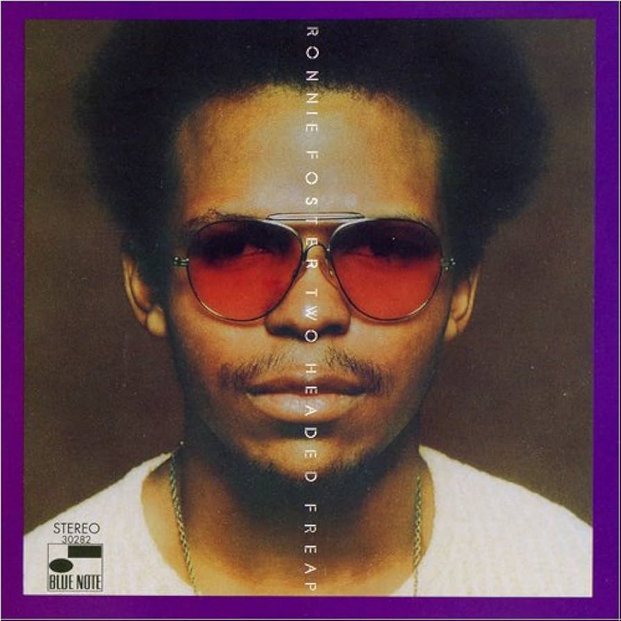 Album cover for Ronnie Foster’s “Two-Headed Freap” featuring a portrait of the artist.