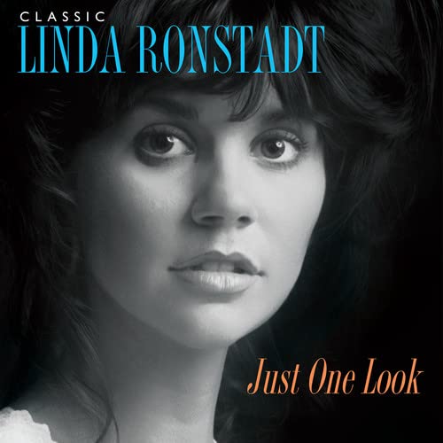 Linda Ronstadt album cover, close-up portrait of a woman with dark hair.