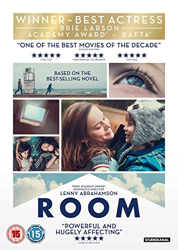 DVD cover for the film Room featuring a woman and child with collage images.