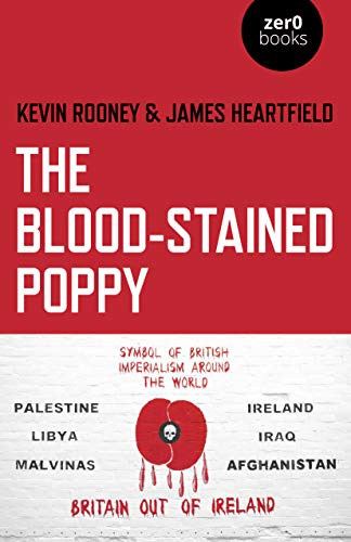Book cover: red text on white and red background, poppy with skull.