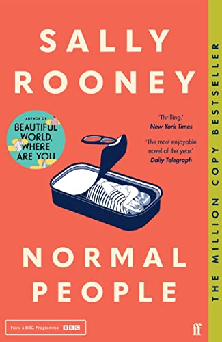 Book cover for “Normal People” by Sally Rooney, featuring sardines in a tin.