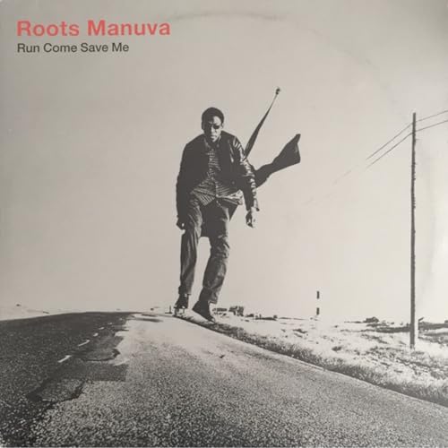 Roots Manuva album cover: man skating on a cracked road.