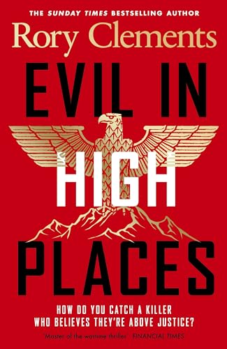 Book cover featuring a gold eagle over mountains on a bright red background.