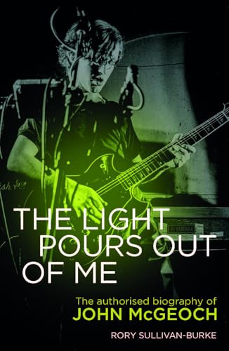 Book cover featuring a green-tinted photo of John McGeoch playing an electric guitar.