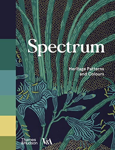 Book cover titled Spectrum with green floral and geometric patterns on a dark background.
