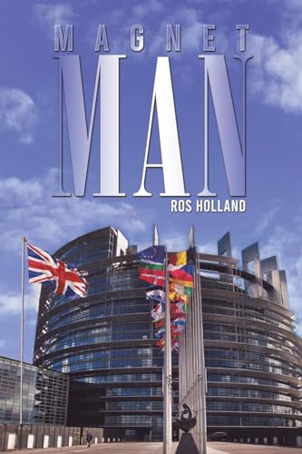 Book cover with large title "Magnet Man" and a modern building backdrop.