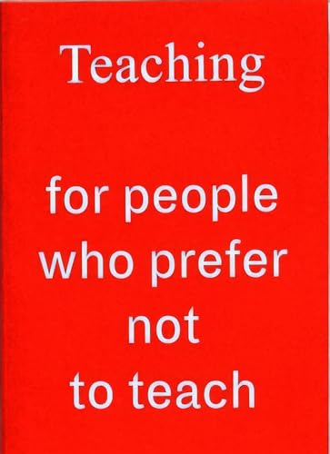 Red book cover with white text: "Teaching for people who prefer not to teach".