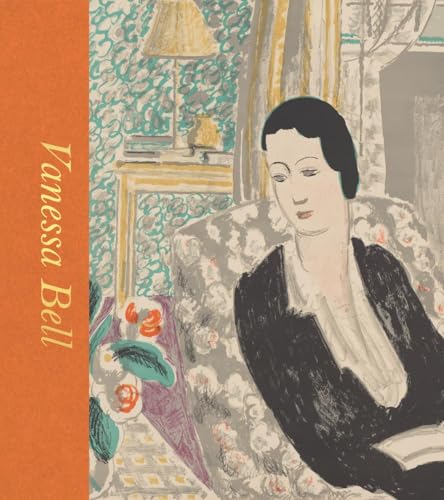 Book cover featuring a stylized painting of a woman sitting in a patterned chair.