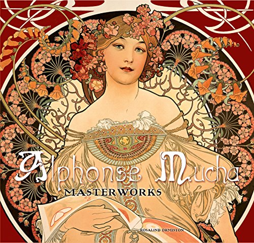 Art Nouveau illustration of a woman surrounded by flowers on a book cover.