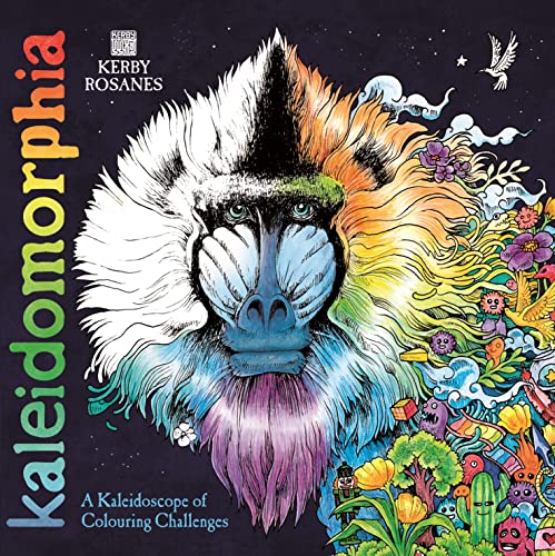 Colouring book cover featuring a detailed, colourful monkey head illustration.