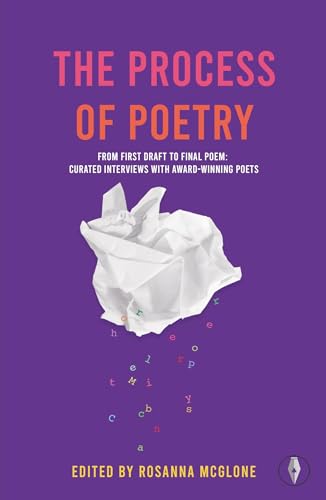 Purple book cover with crumpled paper and scattered letter tiles.