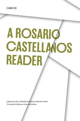 Book cover: "A Rosario Castellanos Reader" with abstract white design.