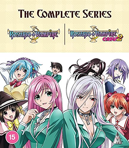 Rosario Vampire" Blu-ray cover featuring anime characters, split into two sections.