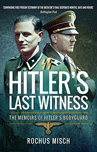 Book cover featuring Rochus Misch and Adolf Hitler with the title Hitler's Last Witness.
