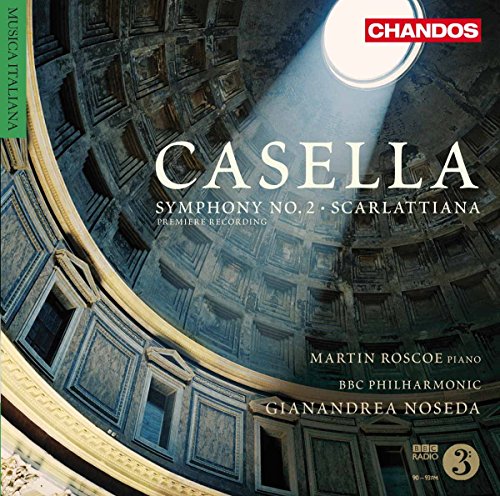 CD cover for Casella’s Symphony No. 2 with architectural imagery.