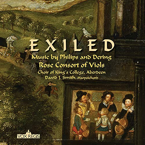 CD cover: Renaissance painting with figures, text "EXILED" and ensemble details.