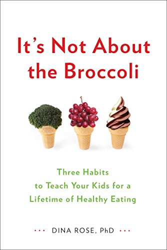Book cover with broccoli, grapes, and ice cream in cones.