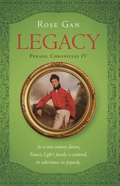 Book cover: "Legacy : 4" with portrait of a man in a red coat.