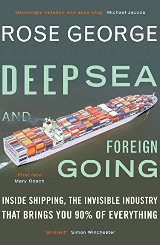 Book cover depicting a large container ship on a turbulent sea.