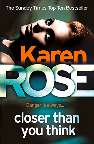 Book cover: woman’s face with dramatic makeup, title “Closer Than You Think.”