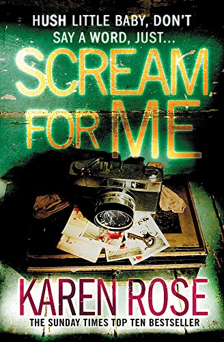 Book cover: vintage camera on a box with photos, dark green background.