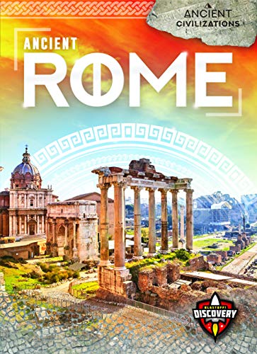 Book cover featuring the title Ancient Rome over ruins of the Roman Forum.
