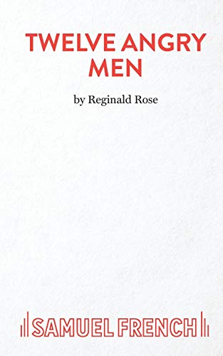White cover with red text: "Twelve Angry Men" by Reginald Rose.