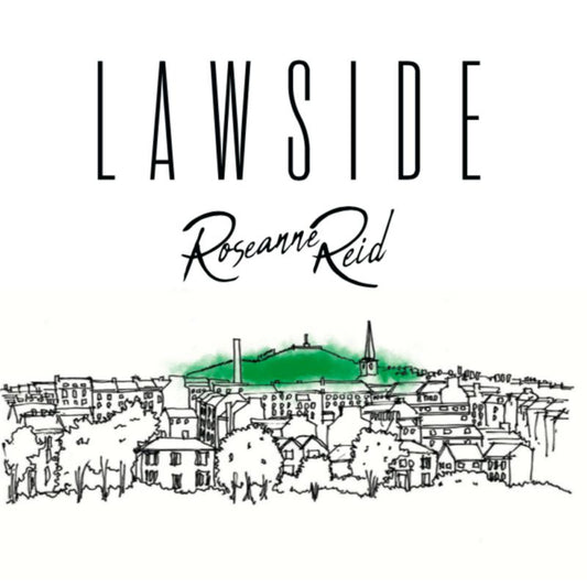 CD cover for Roseanne Reid’s “Lawside” featuring a sketched cityscape.
