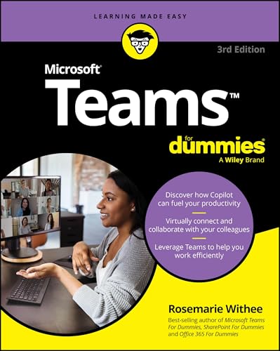 Book cover: "Microsoft Teams For Dummies," 3rd edition, with woman using laptop.