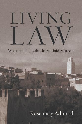 Book cover: "Living Law" with a Moroccan city skyline background.