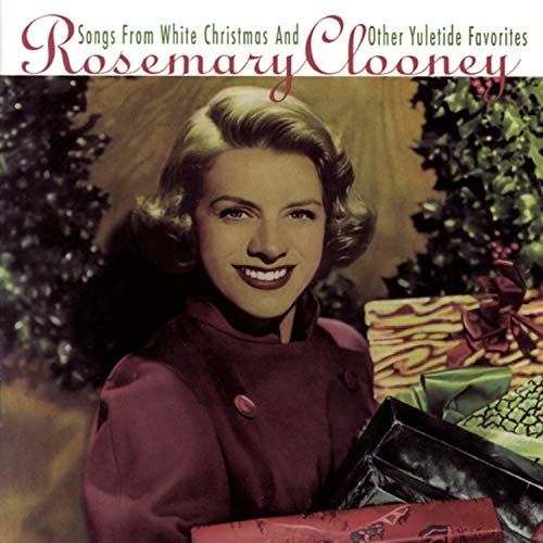 CDSCD cover of Rosemary Clooney smiling in a purpleBpurple coat with Christmas gifts.
