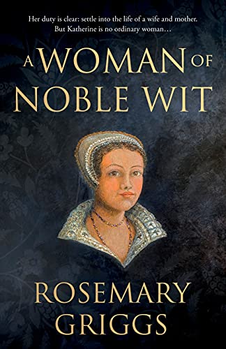 Book cover featuring a portrait of a woman in Tudor-style dress against dark floral.
