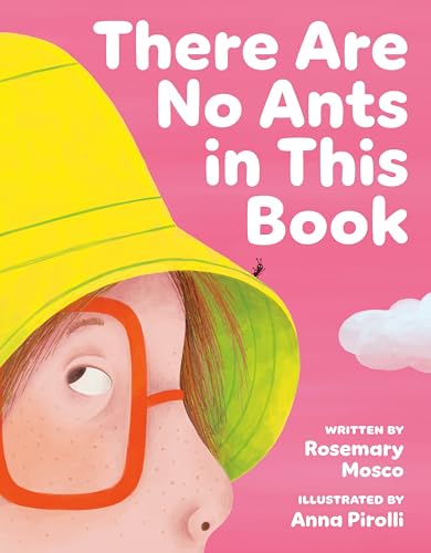Book cover with a child in a yellow hat and a small ant.