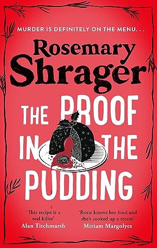 Book cover: red background, black text, and illustration of a pudding.