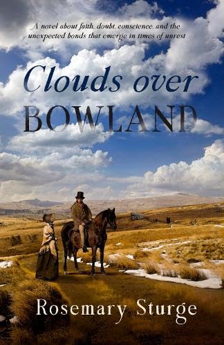 Book cover: "Clouds Over Bowland" depicts a landscape with figures on horseback.