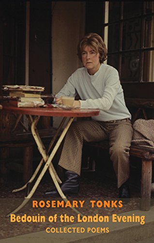 Book cover featuring Rosemary Tonks seated at a table with books.