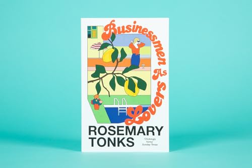 Book cover with illustrated poolside scene and text "Businessmen as Lovers".