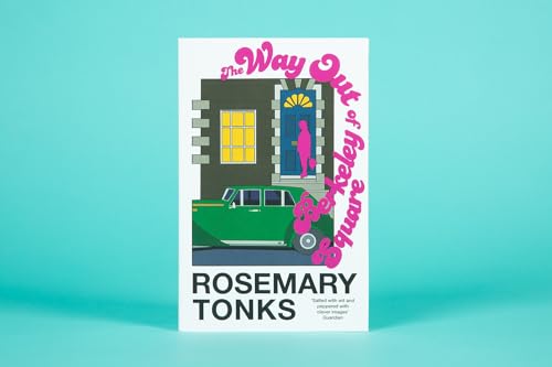 Book cover: illustrated townhouse, car, and silhouetted figure in pink and green.
