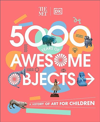 Book cover with colorful illustrations of historical art objects.