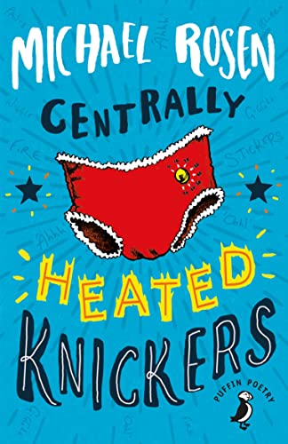 Book cover: red knickers with yellow text on a blue background.