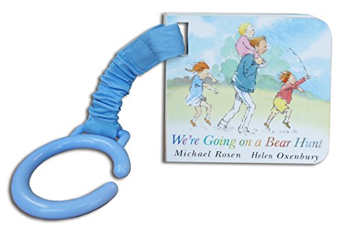 Board book "We're Going on a Bear Hunt" with a blue plastic handle.