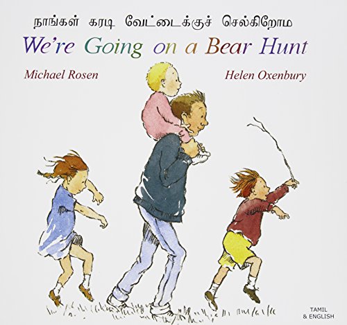 Book cover illustration of a father carrying a child with two other children walking.