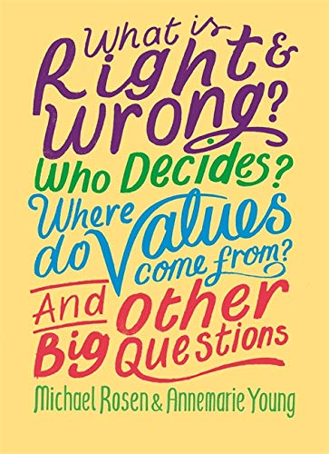 Book cover with colorful, stacked typography posing philosophical questions.