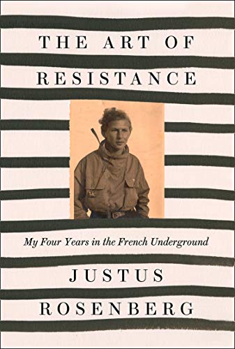 Book cover: portrait of a woman in military clothing, striped background.