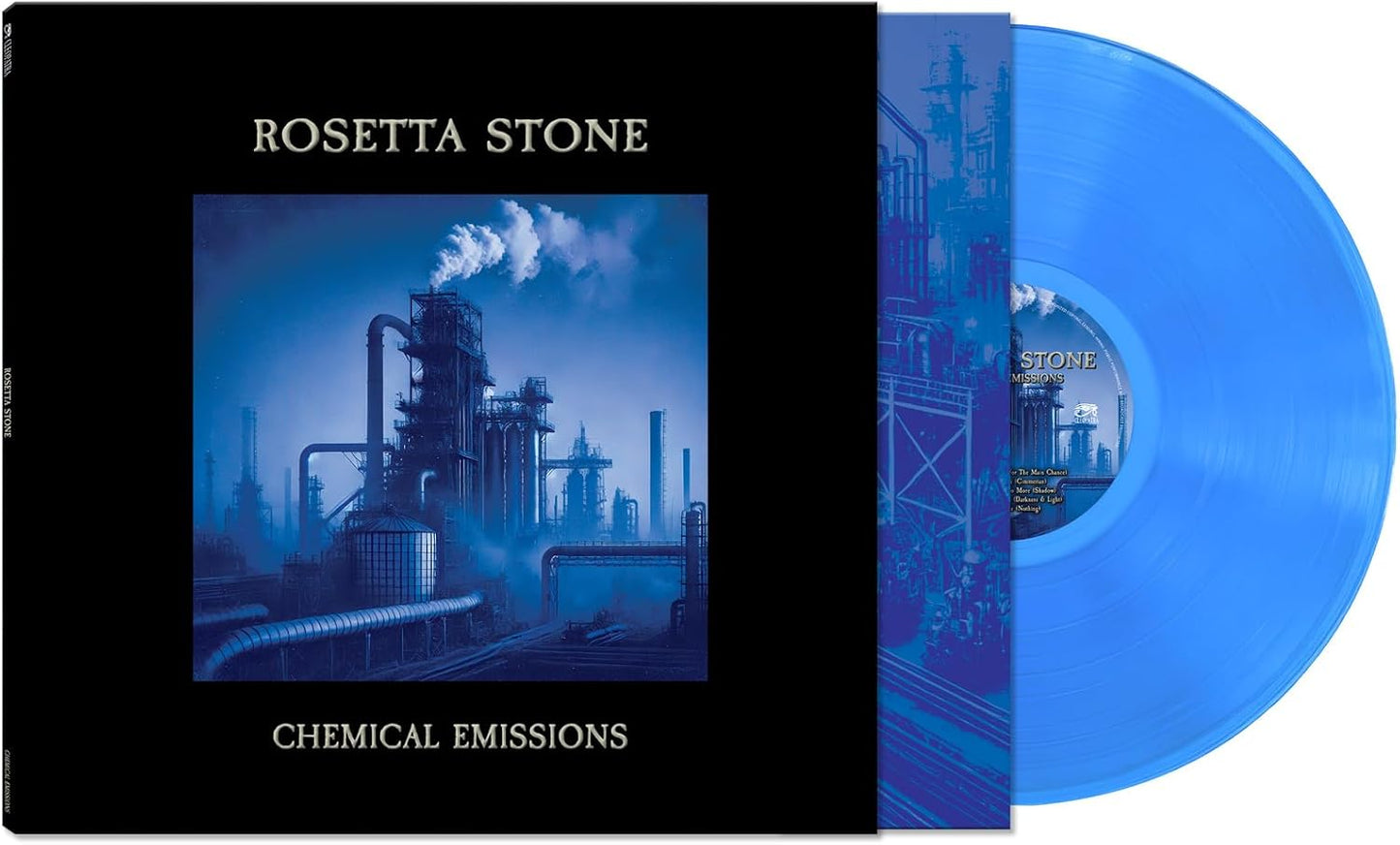 Rosetta Stone “Chemical Emissions” vinyl record with industrial landscape cover art.