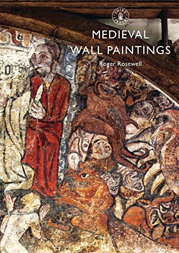 Book cover depicting a fragment of colorful medieval wall painting.