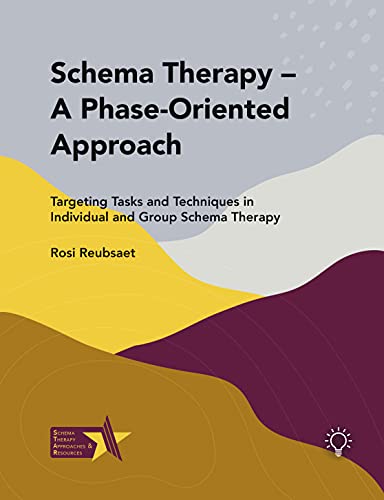 Book cover for "Schema Therapy" with abstract yellow and purple waves.