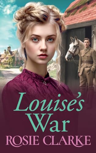 Book cover featuring a woman and soldier, wartime setting.