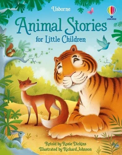 Book cover with tiger, fox, and other animals in a jungle scene.
